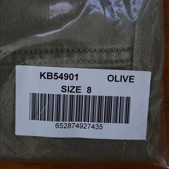 NEW KUT FROM THE KLOTH kiera high rise barrel jean in olive - Picture 6 of 7